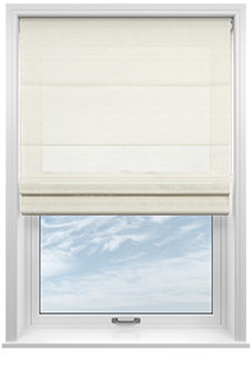 Sahara Voile, Metallic Cream - Twist&Fit Roman Blind
